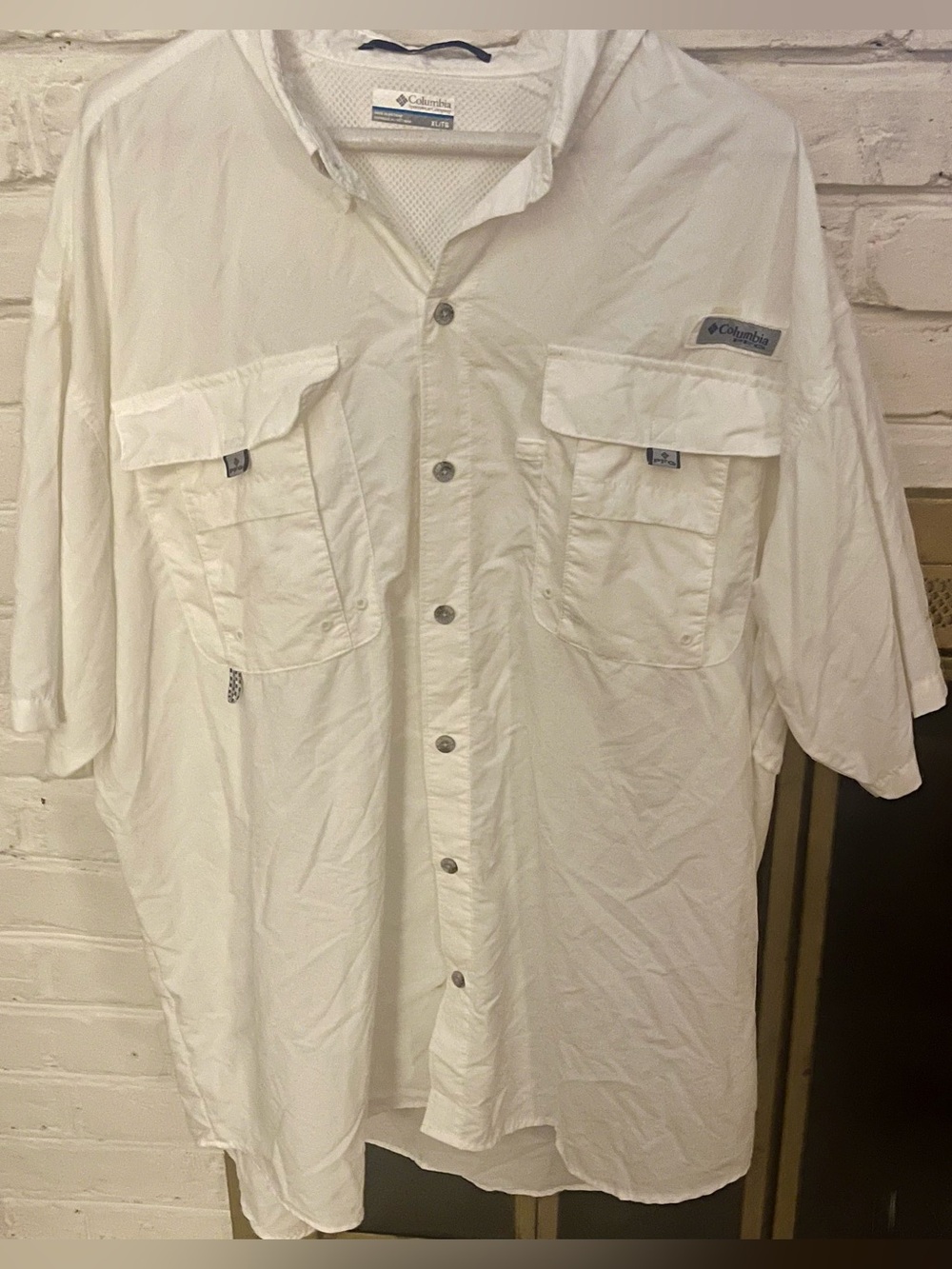 Columbia PFG Bahama II White Fishing Shirt XL